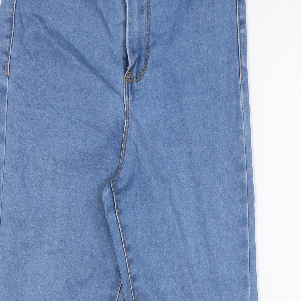 Denim Co Womens Blue Cotton Skinny Jeans Size 8 L25 in Regular Button