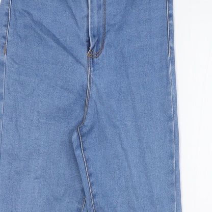 Denim Co Womens Blue Cotton Skinny Jeans Size 8 L25 in Regular Button