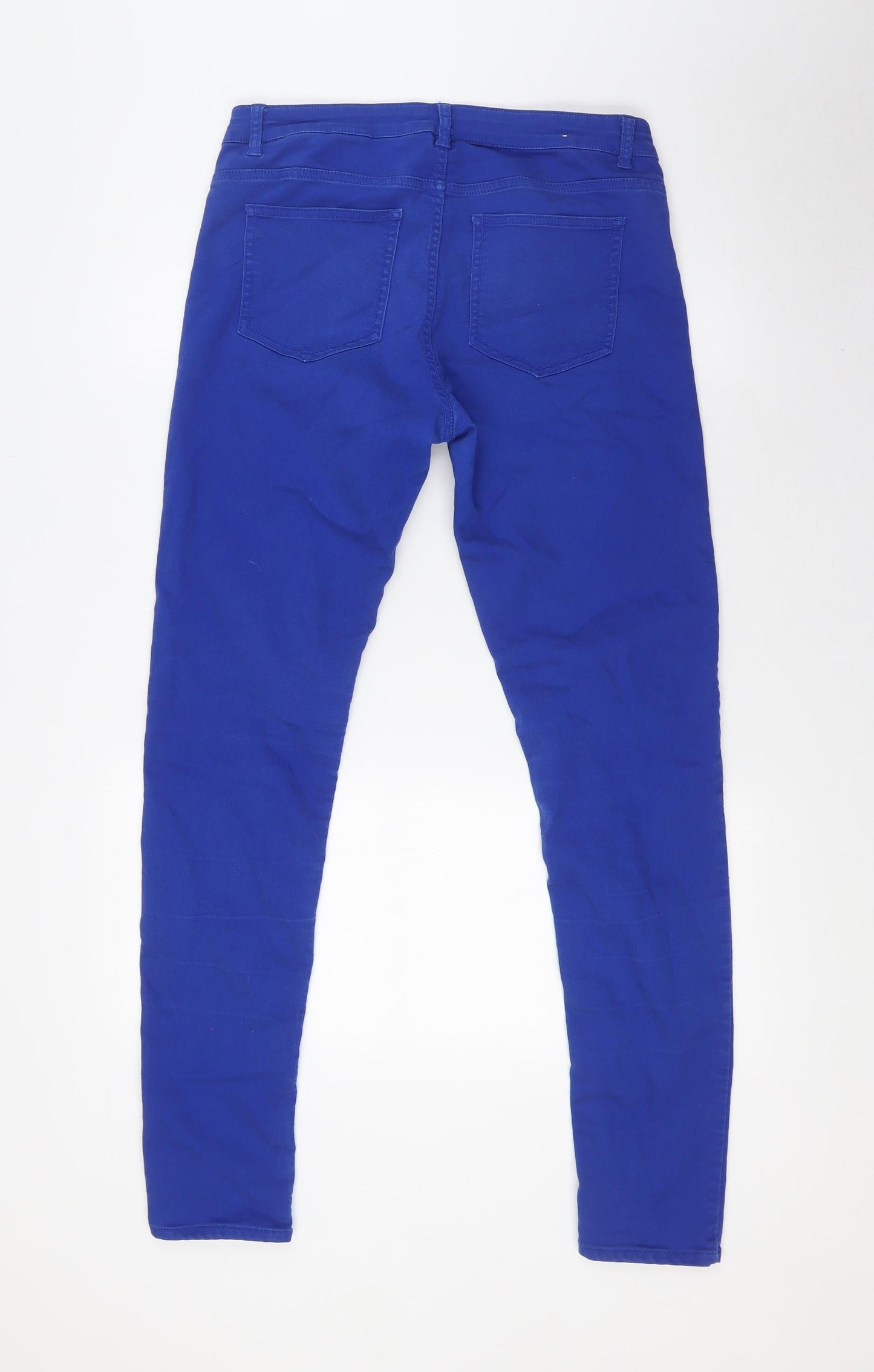 Womens UK Size 14 H&M Regular Fit Skinny Blue Jeans