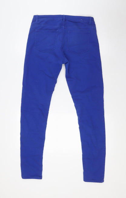 Womens UK Size 14 H&M Regular Fit Skinny Blue Jeans
