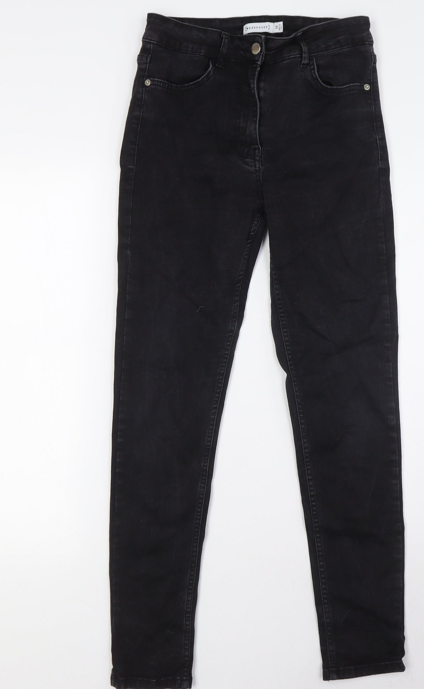 Womens UK Size 12 Warehouse Slim Fit Skinny Black Jeans
