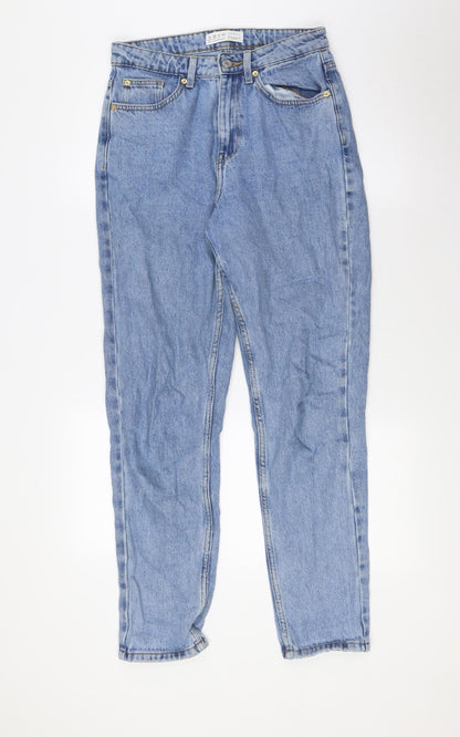 Denim Co Womens Blue Cotton Mom Jeans Size 8 L30 in Regular Button
