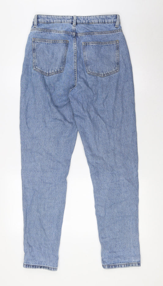 Denim Co Womens Blue Cotton Mom Jeans Size 8 L30 in Regular Button