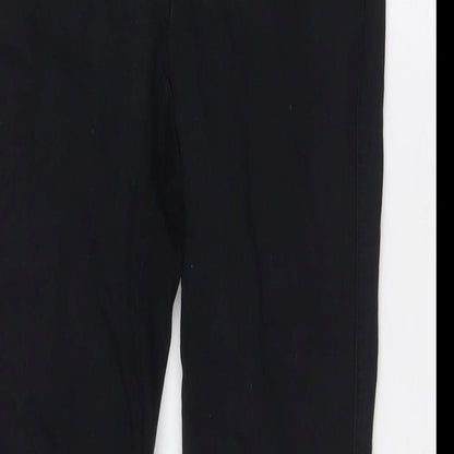 NEXT Womens Black Cotton Skinny Jeans Size 12 L28 in Regular Button
