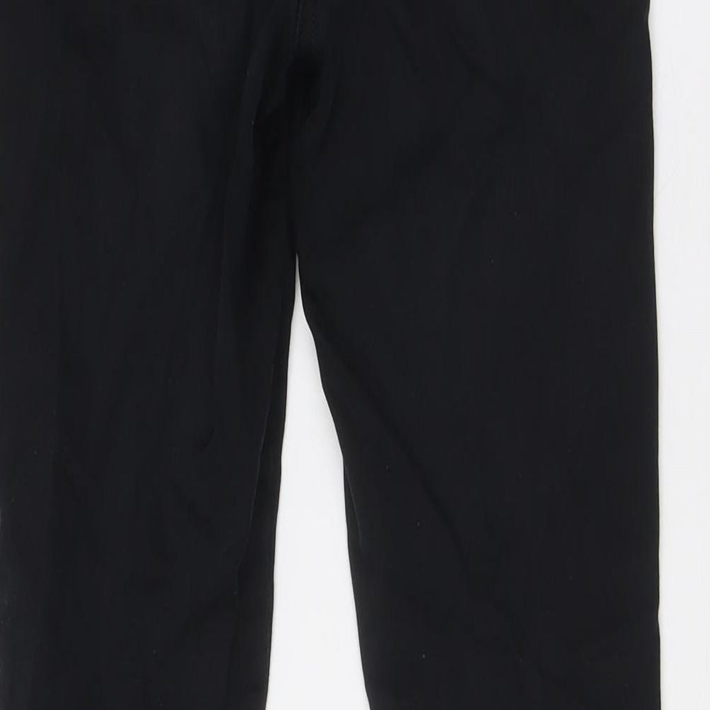 NEXT Womens Black Cotton Skinny Jeans Size 12 L28 in Regular Button