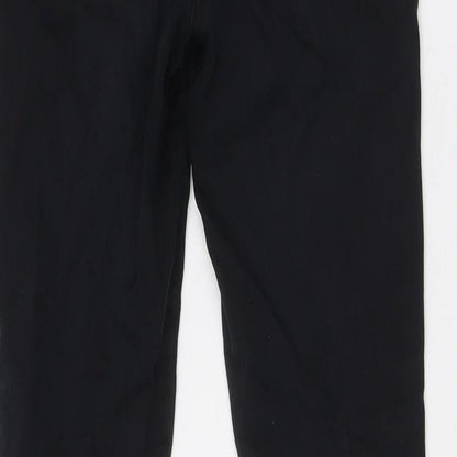 NEXT Womens Black Cotton Skinny Jeans Size 12 L28 in Regular Button