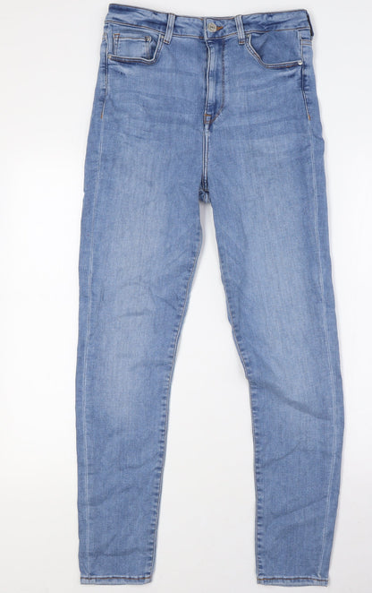 FOREVER 21 Womens Blue Cotton Skinny Jeans Size 28 in L29 in Regular Button