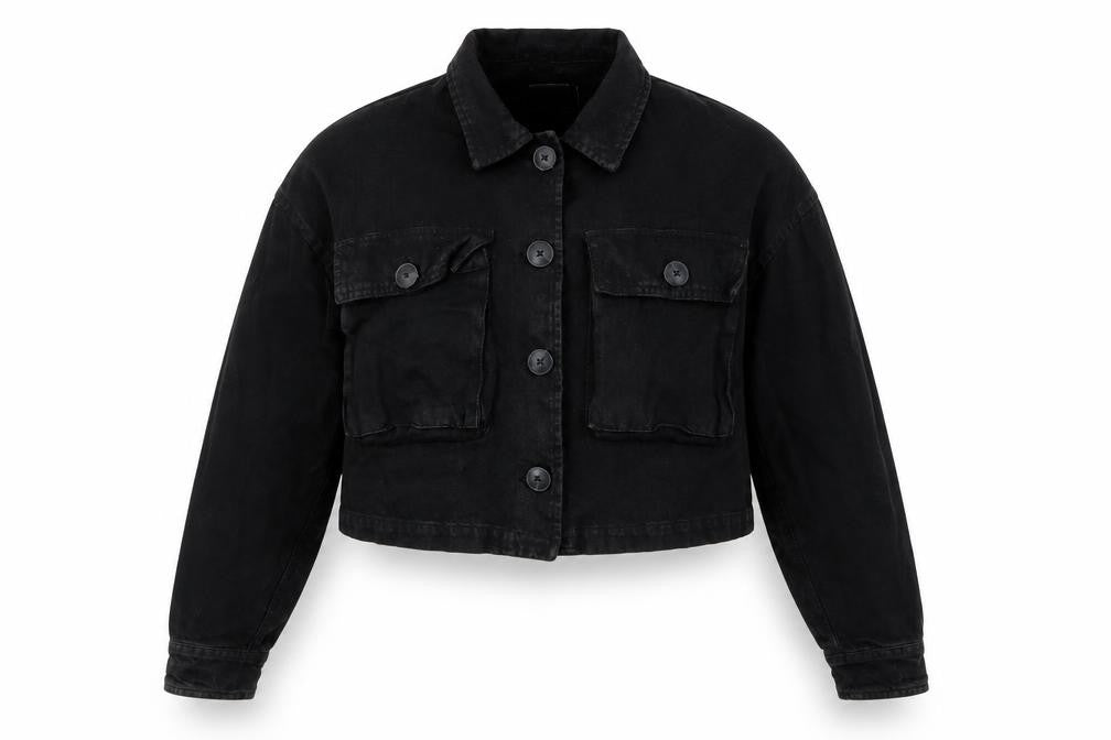 Bershka Womens Black Jacket Size L Button