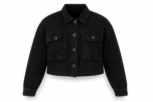 Bershka Womens Black Jacket Size L Button