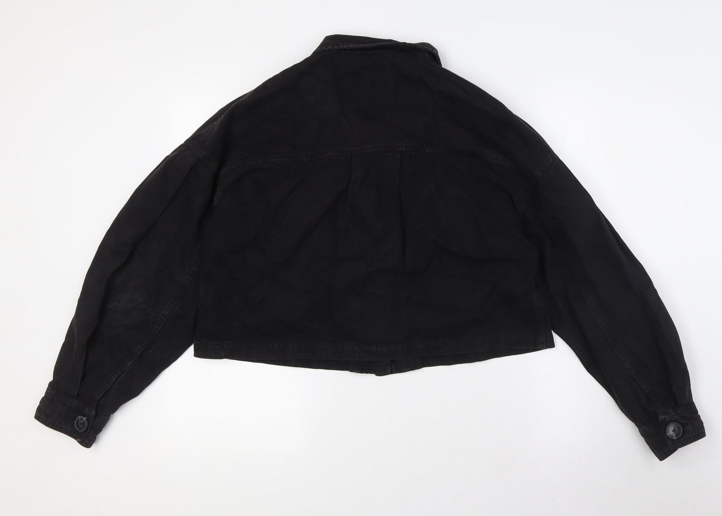 Bershka Womens Black Jacket Size L Button