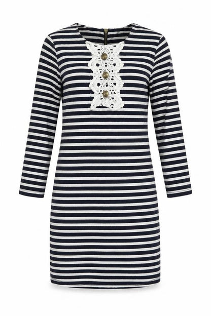 River Inbound Womens Blue Elastane Bodycon Size 8 Crew Neck Zip