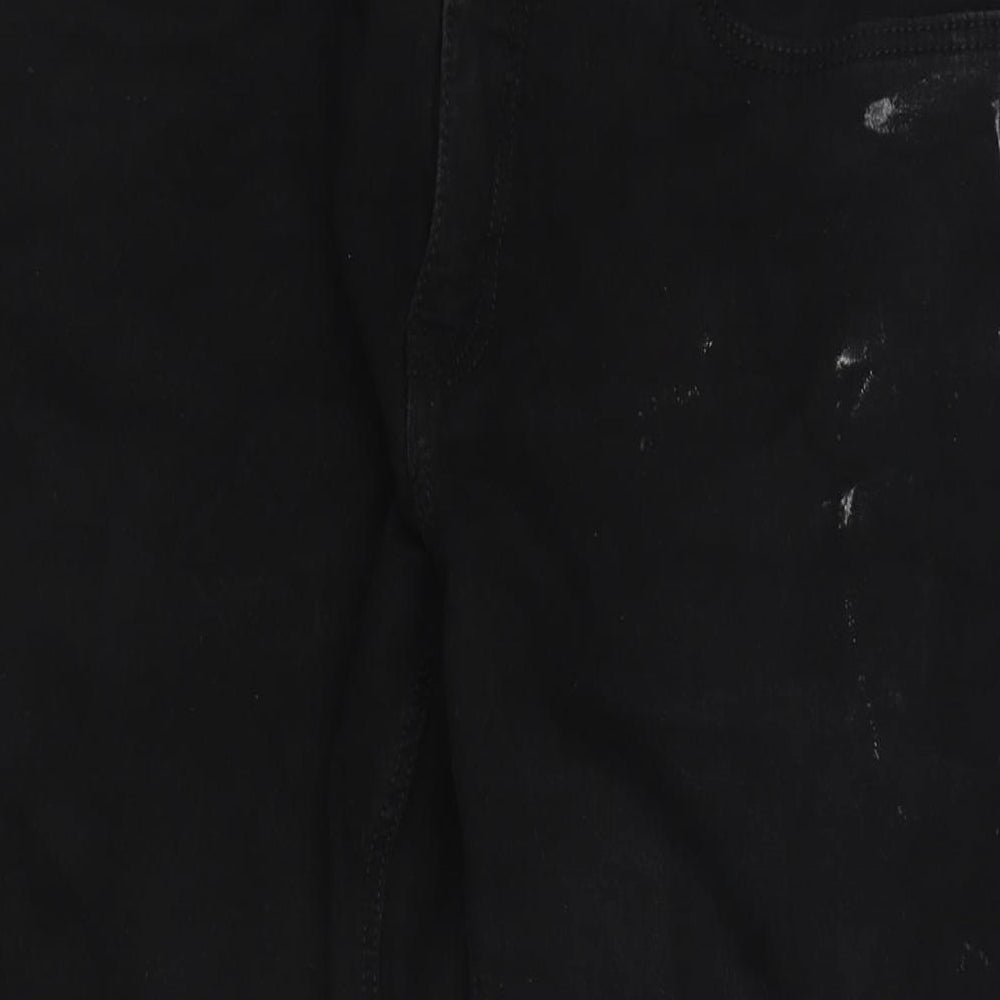 War Star Mens Black Cotton Blend Straight Jeans Size 36 in L32 in Regular Zip