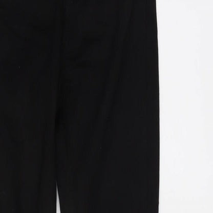 Denim & Co. Womens Black Cotton Blend Tapered Jeans Size 6 L28.5 in Regular Zip