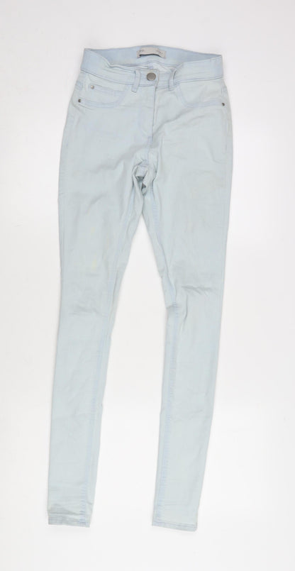 George Womens Blue Cotton Blend Tapered Jeans Size XS L31.5 in Regular Zip