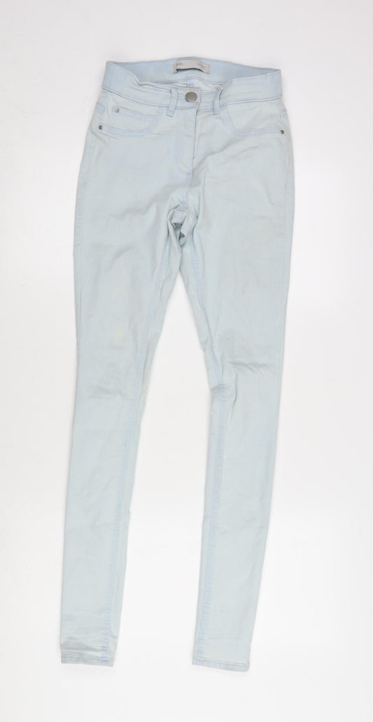 George Womens Blue Cotton Blend Tapered Jeans Size XS L31.5 in Regular Zip