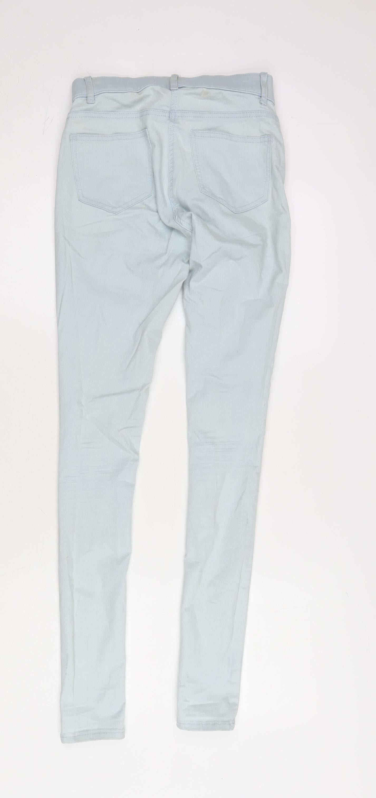 George Womens Blue Cotton Blend Tapered Jeans Size XS L31.5 in Regular Zip