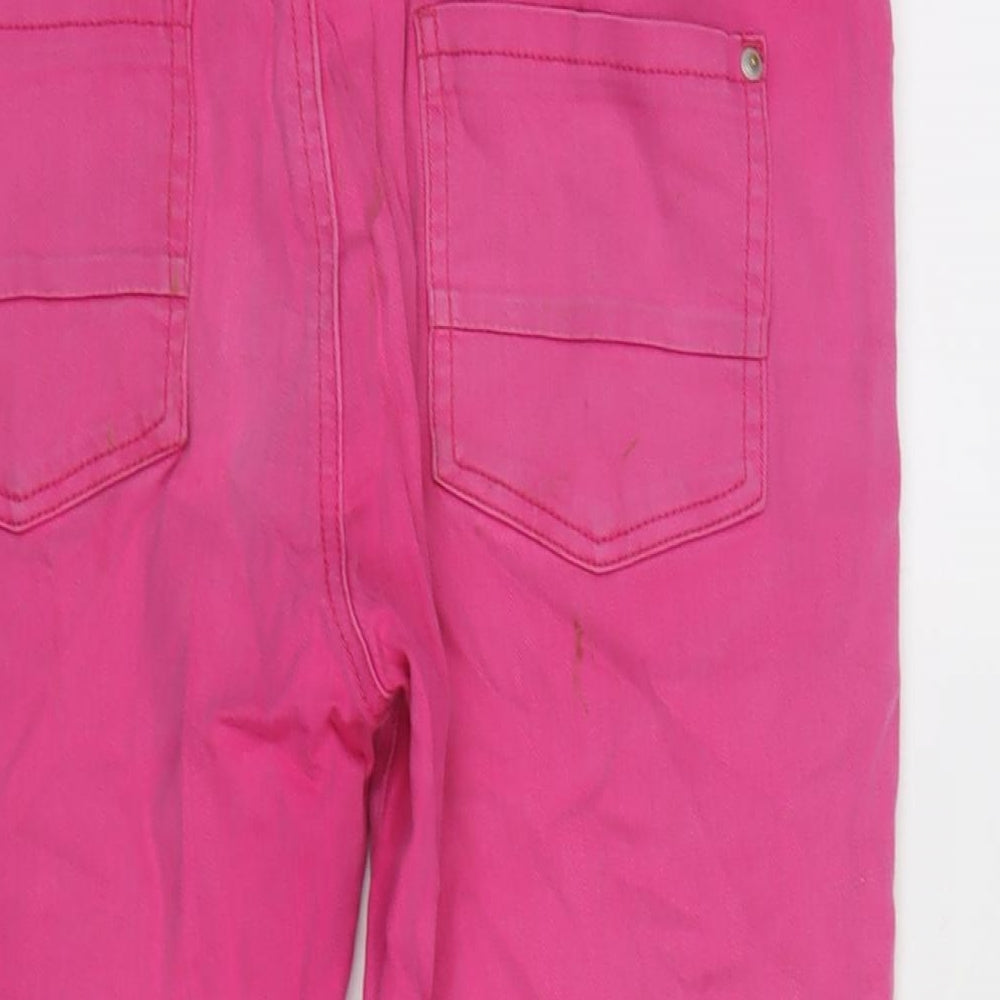 Mimosa Womens Pink Cotton Blend Cropped Jeans Size 14 L20 in Regular Zip
