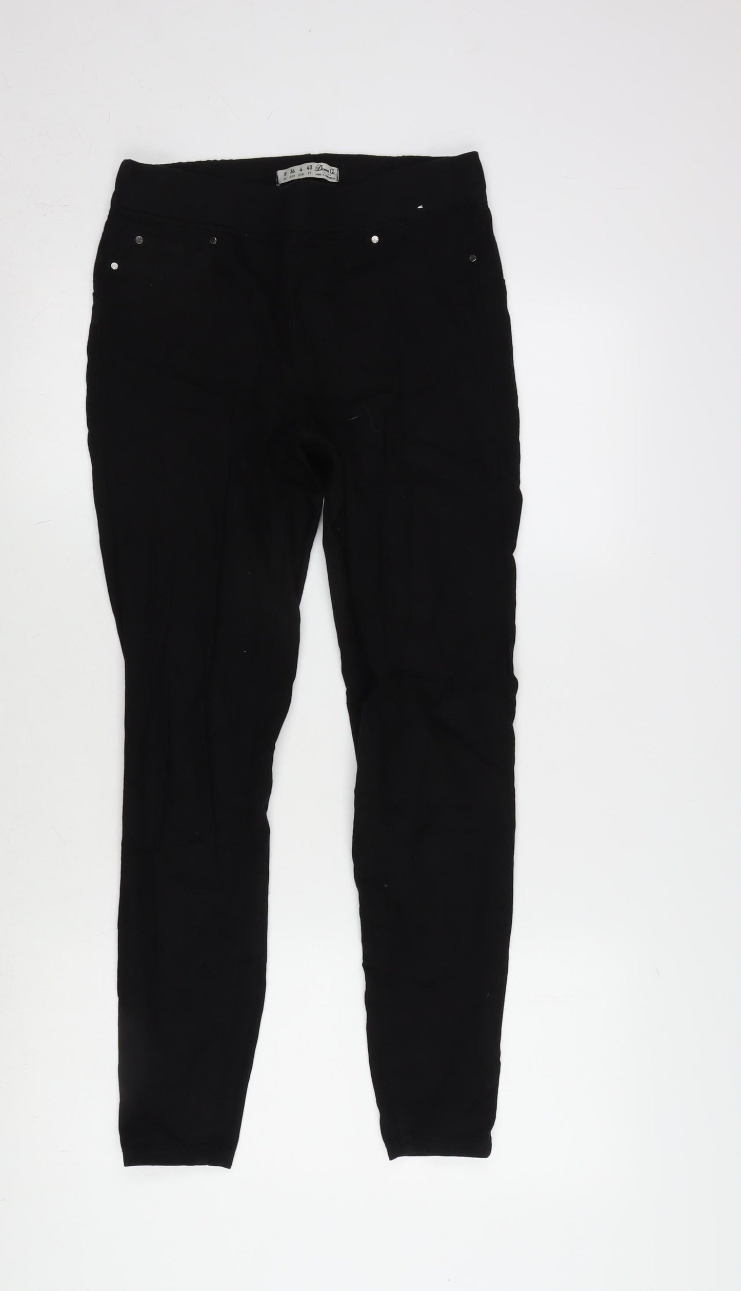 Denim & Co. Womens Black Cotton Blend Jegging Jeans Size 8 L27 in Regular