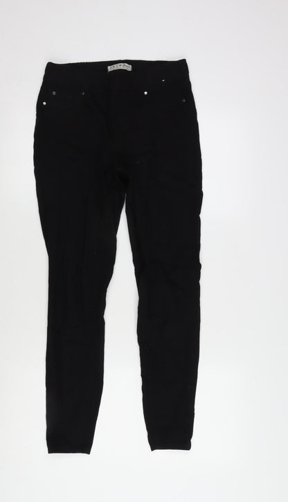 Denim & Co. Womens Black Cotton Blend Jegging Jeans Size 8 L27 in Regular