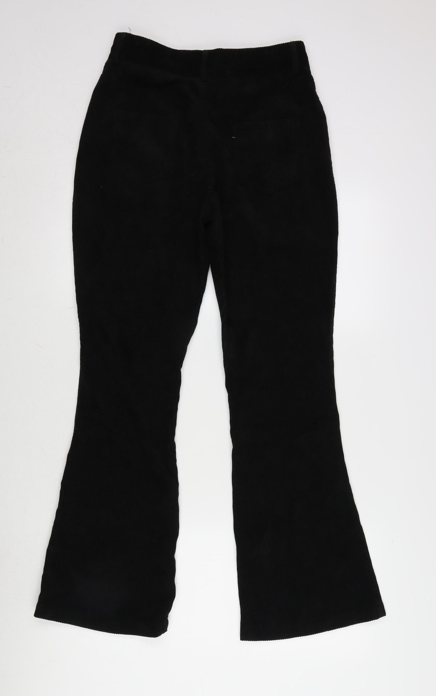 Nasty Gal Womens Black Cotton Trousers Size 8 L30 in Regular Zip