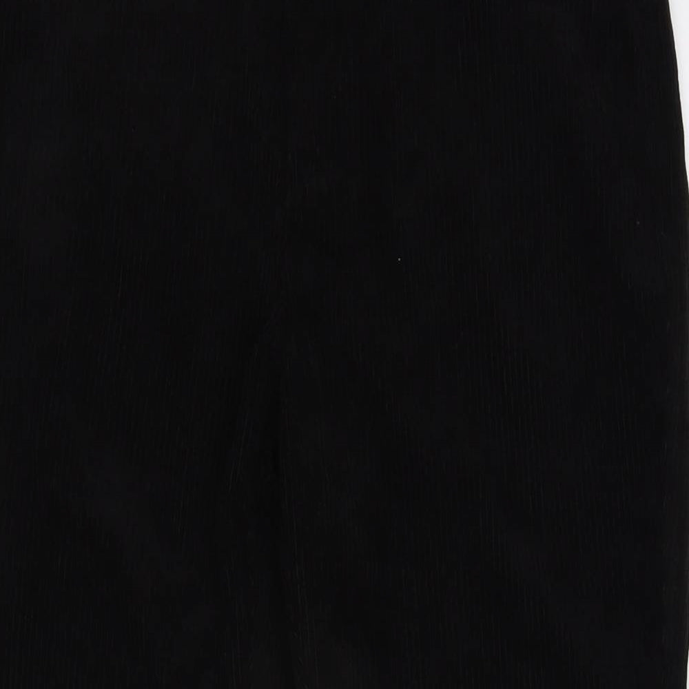 Nasty Gal Womens Black Cotton Trousers Size 8 L30 in Regular Zip