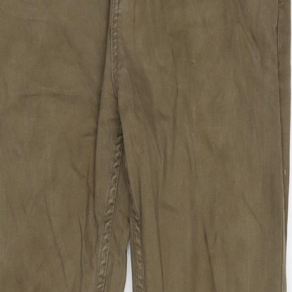 Mens UK Size 32 in Denim & Co. Slim Fit Straight Beige Jeans