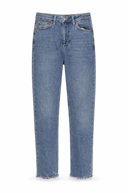 Womens UK Size 26 in Topshop Regular Fit Tapered Blue Jeans