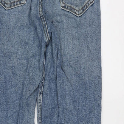 Topshop Womens Blue Cotton Blend Tapered Jeans Size 26 in L28.5 in Regular Zip