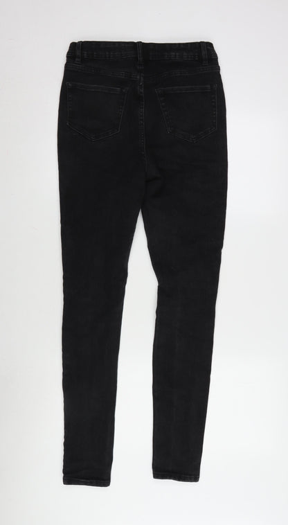 George Womens Grey Cotton Blend Skinny Jeans Size 8 L30 in Regular Zip