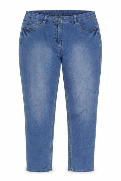 Womens UK Size 14 Denim Regular Fit Straight Blue Jeans