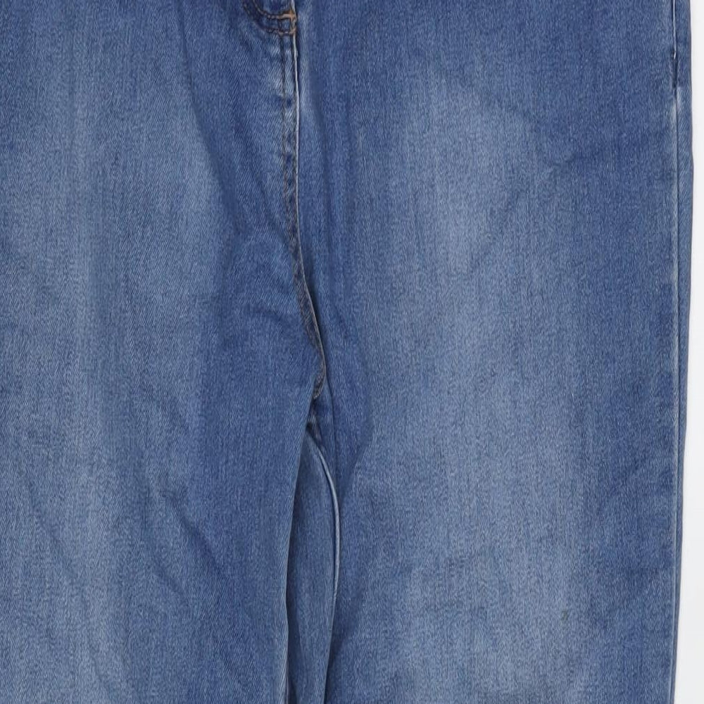 Womens UK Size 14 Denim Regular Fit Straight Blue Jeans