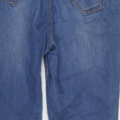 Womens UK Size 14 Denim Regular Fit Straight Blue Jeans
