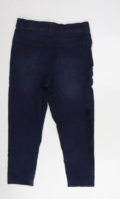 F&F Womens Blue Cotton Blend Jegging Jeans Size 12 L21 in Regular