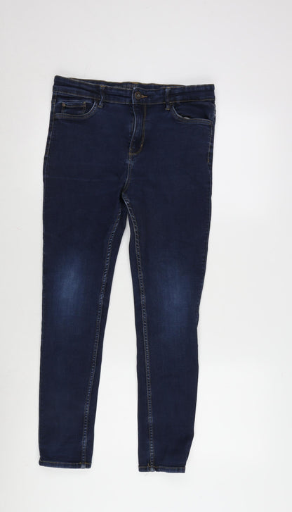 Denim Department Girls Blue Cotton Straight Jeans Size 14 Years L26 in Regular Zip