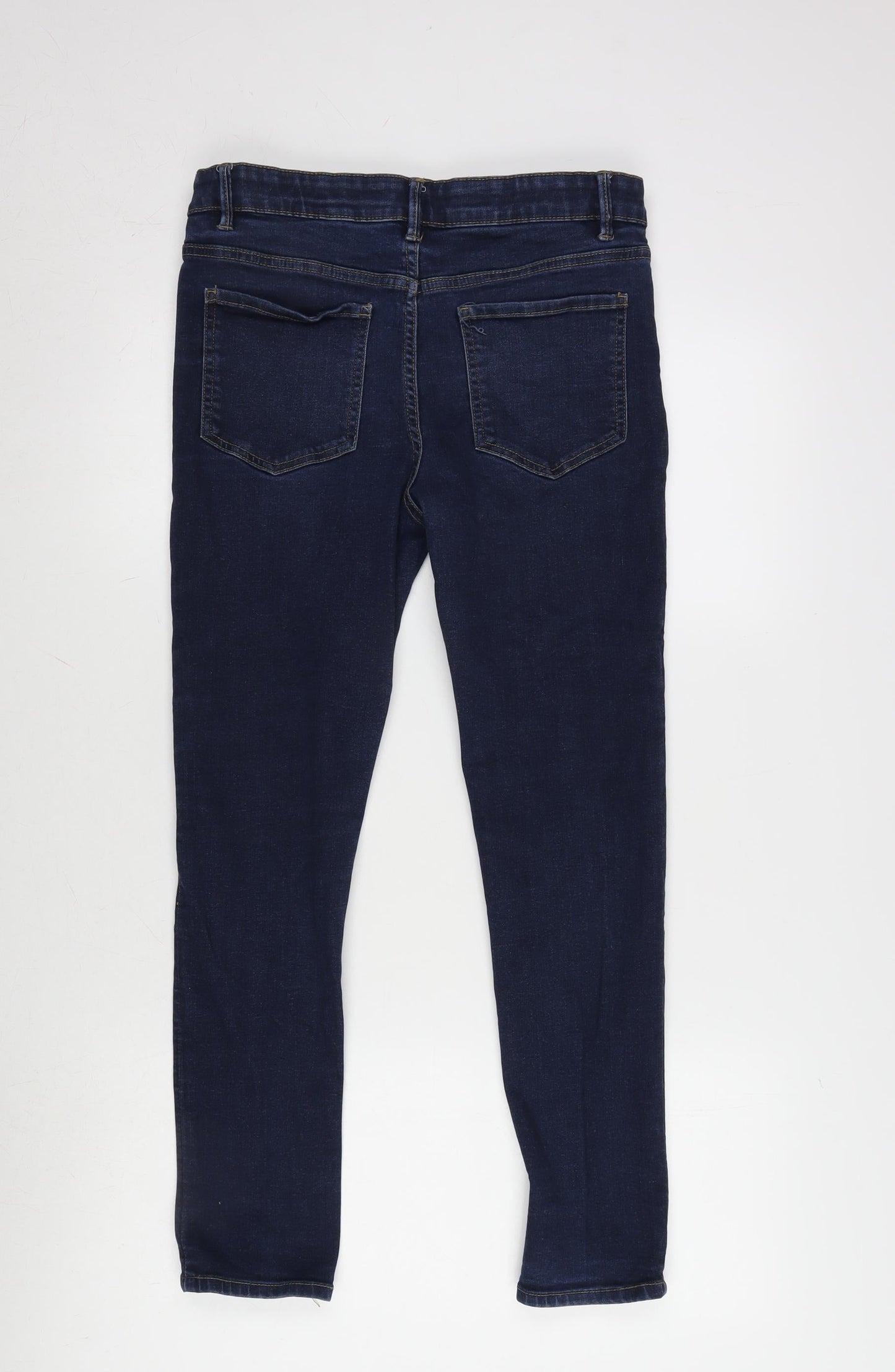 Denim Department Girls Blue Cotton Straight Jeans Size 14 Years L26 in Regular Zip