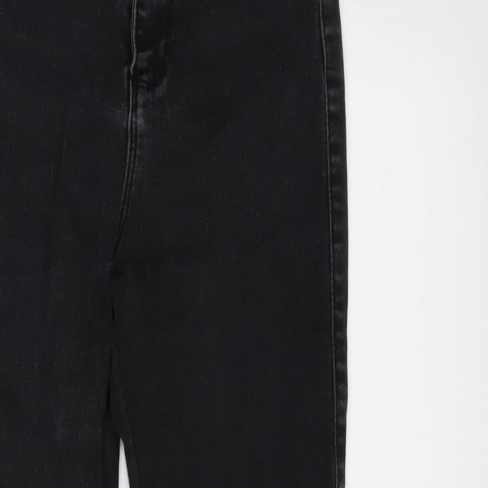 Missguided Womens Grey Cotton Blend Tapered Jeans Size 6 L28 in Regular Zip