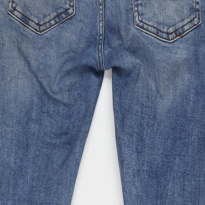 Denim & Co. Mens Blue Cotton Blend Tapered Jeans Size 32 in L32 in Regular Zip