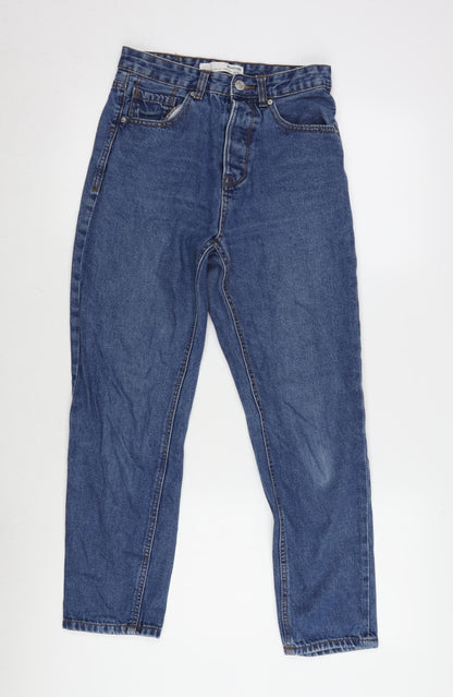 Sradivarios Womens Blue Cotton Straight Jeans Size 8 L26 in Regular Zip