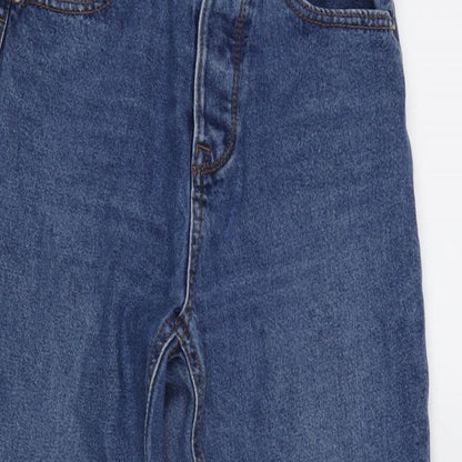 Sradivarios Womens Blue Cotton Straight Jeans Size 8 L26 in Regular Zip