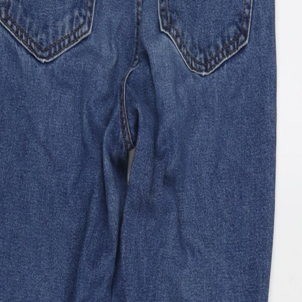 Sradivarios Womens Blue Cotton Straight Jeans Size 8 L26 in Regular Zip