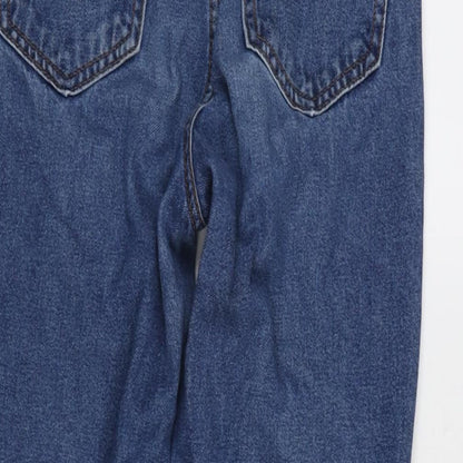 Sradivarios Womens Blue Cotton Straight Jeans Size 8 L26 in Regular Zip
