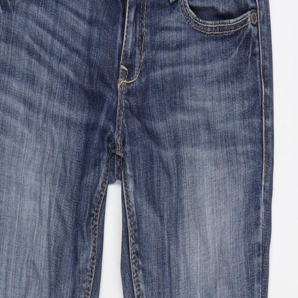 Hollister Womens Blue Cotton Blend Straight Jeans Size 28 in L31 in Regular Zip