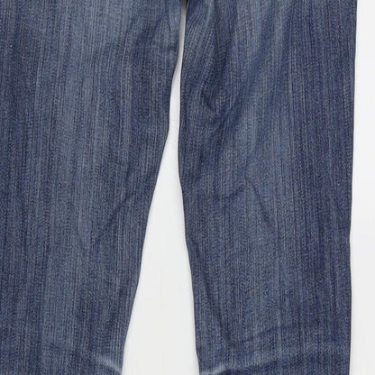 Hollister Womens Blue Cotton Blend Straight Jeans Size 28 in L31 in Regular Zip