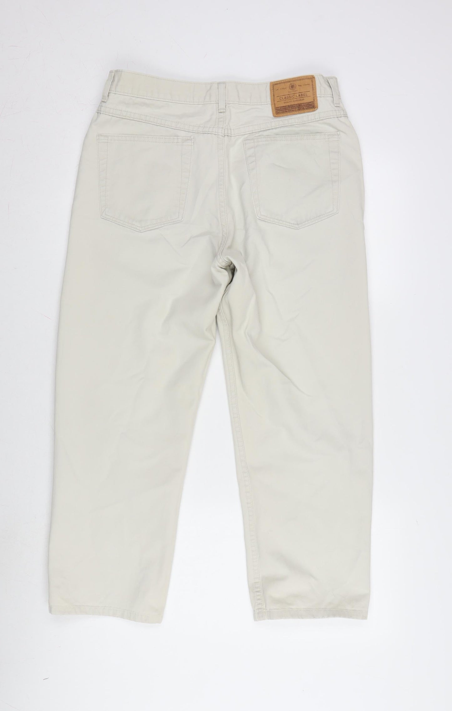 Womens UK Size 32 in Marks and Spencer Regular Fit Cropped Ivory Jeans