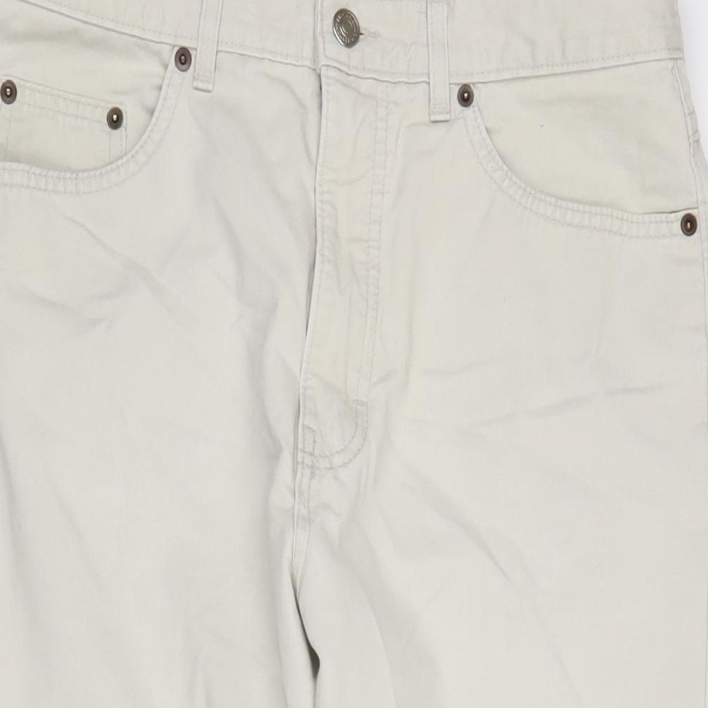 Womens UK Size 32 in Marks and Spencer Regular Fit Cropped Ivory Jeans