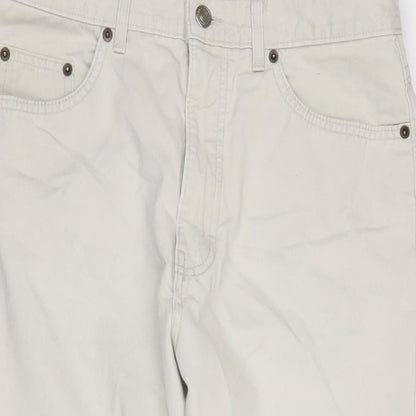 Womens UK Size 32 in Marks and Spencer Regular Fit Cropped Ivory Jeans