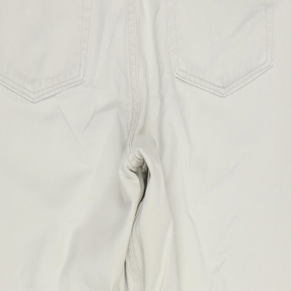 Womens UK Size 32 in Marks and Spencer Regular Fit Cropped Ivory Jeans