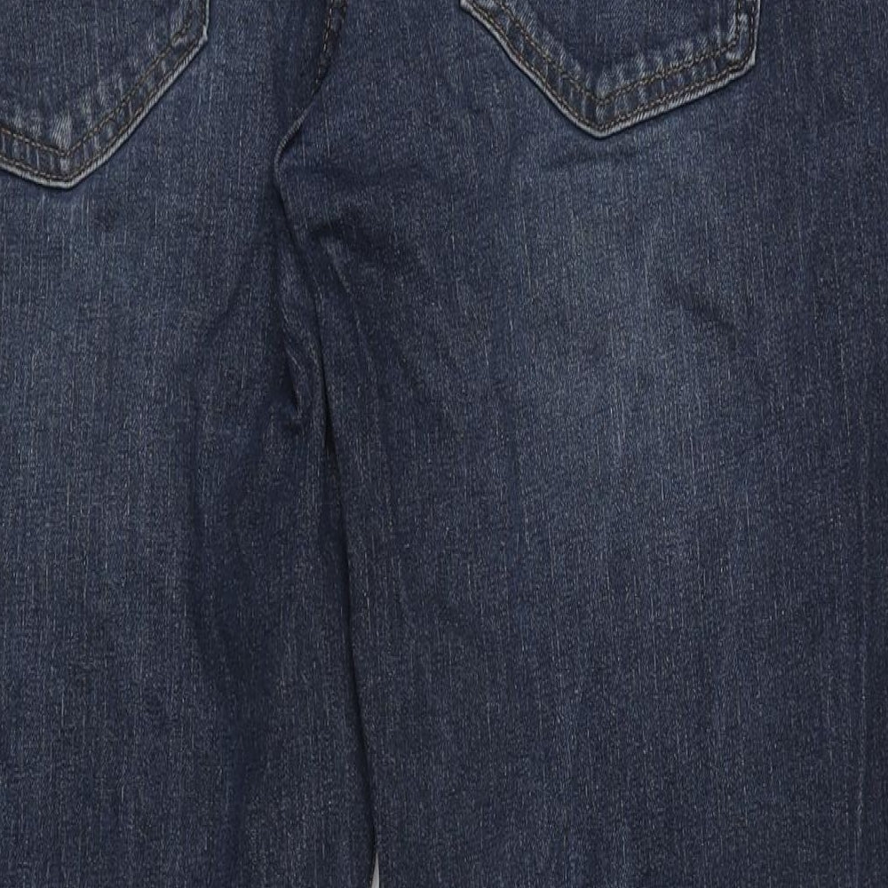 TU Mens Blue Cotton Blend Straight Jeans Size 40 in L30 in Regular Zip