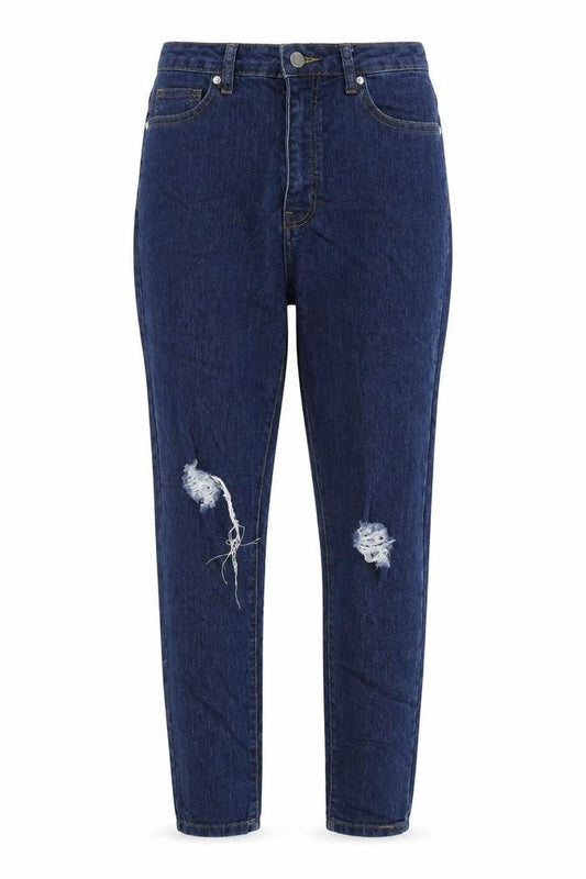 Womens UK Size 10 Boohoo Regular Fit Straight Blue Jeans