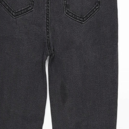 Denim & Co. Girls Grey Cotton Jegging Jeans Size 13-14 Years L26 in Regular - Distressed-Raw Hem